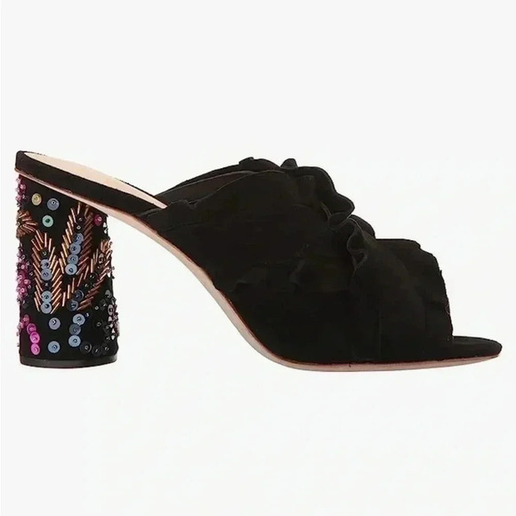 LOEFFLER RANDALL KAYA SUEDE/SEQUIN PUMP - Picture 2 of 16